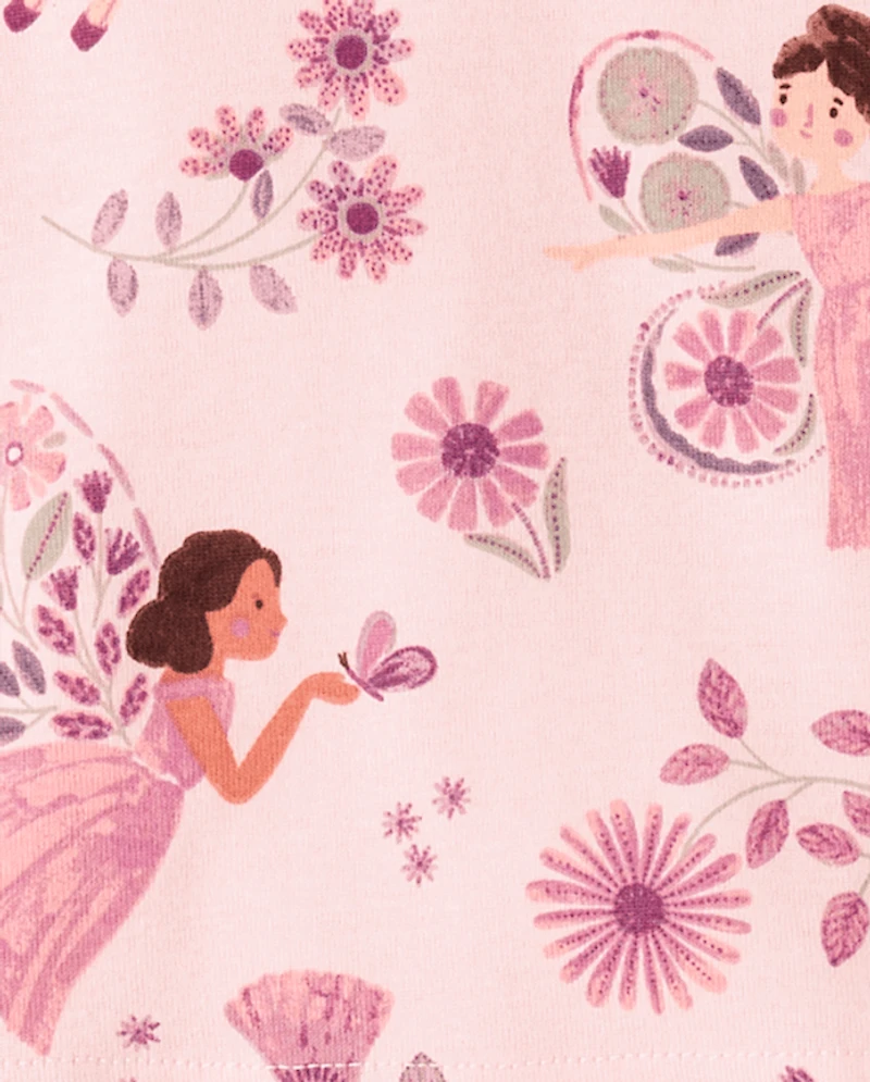 Pyjamas en coton ajustés de fée pour bébés et petites filles