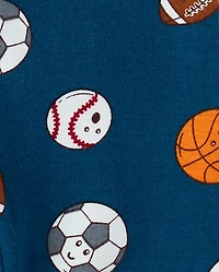 Baby And Toddler Boys Sports Snug Fit Cotton Pajamas