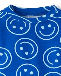 Baby And Toddler Boys Happy Face Snug Fit Cotton Pajamas