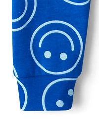 Baby And Toddler Boys Happy Face Snug Fit Cotton Pajamas