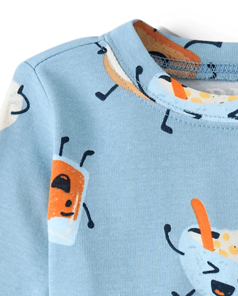 Baby And Toddler Boys Breakfast Snug Fit Cotton Pajamas