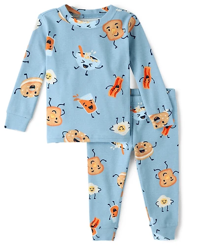 Baby And Toddler Boys Breakfast Snug Fit Cotton Pajamas