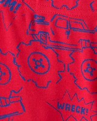 Baby And Toddler Boys Monster Truck Snug Fit Cotton Pajamas