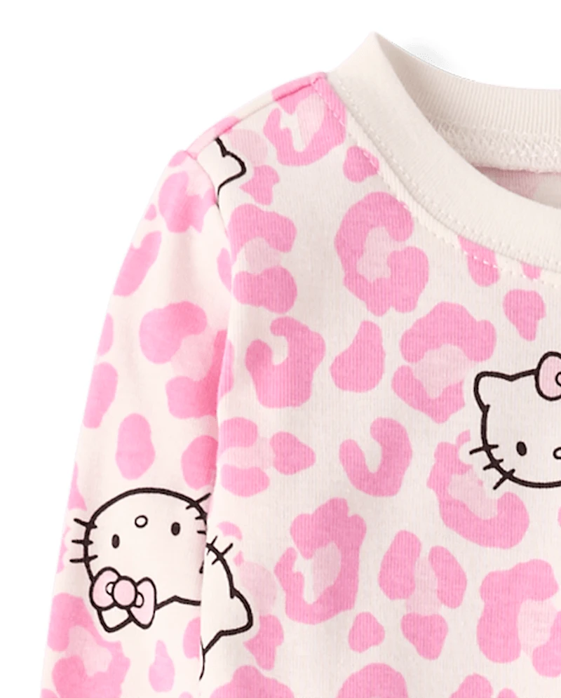 Toddler Girls Hello Kitty® Leopard Snug Fit Cotton Pajamas