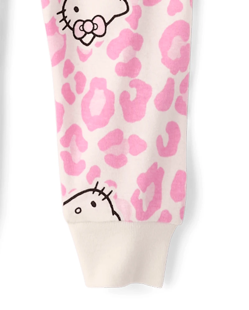 Toddler Girls Hello Kitty® Leopard Snug Fit Cotton Pajamas