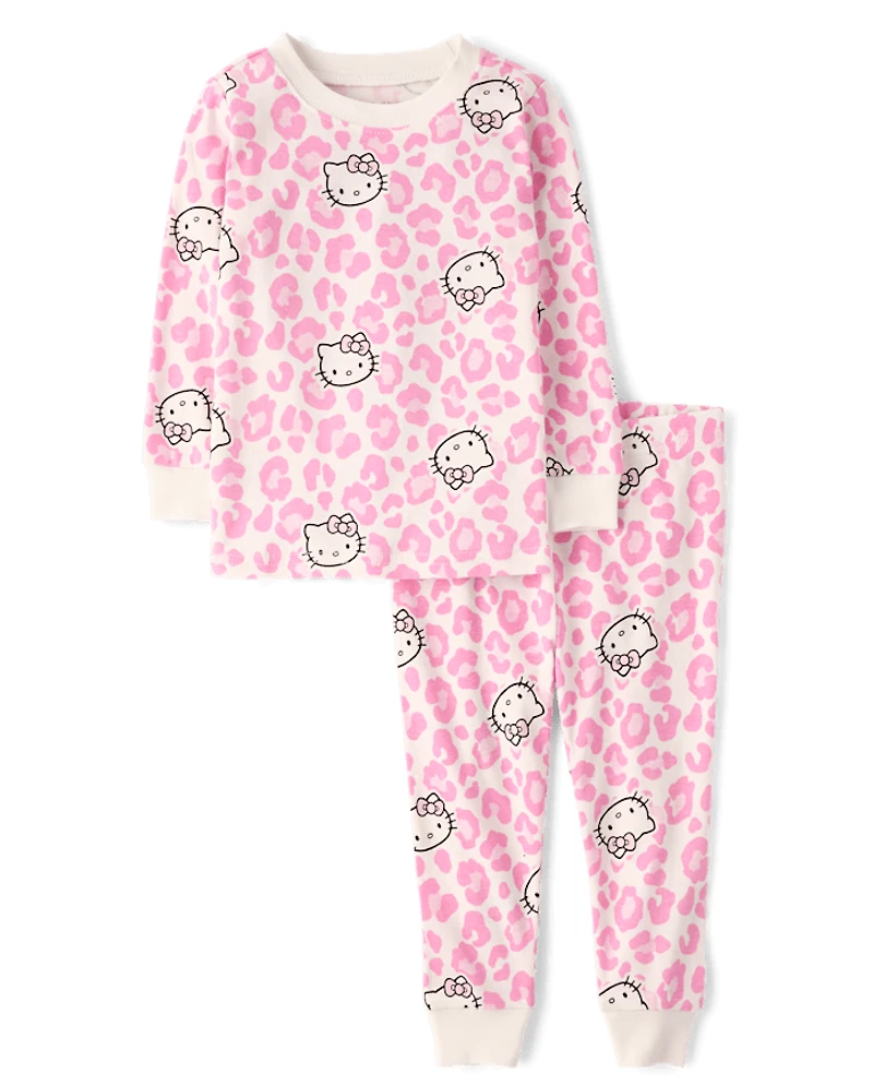 Toddler Girls Hello Kitty® Leopard Snug Fit Cotton Pajamas