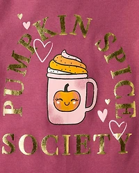Baby And Toddler Girls Pumpkin Spice Snug Fit Cotton Pajamas