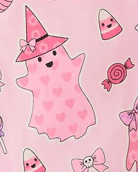 Baby And Toddler Girls Glow Ghost Snug Fit Cotton Pajamas
