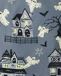 Kids Matching Family Glow Haunted House Snug Fit Cotton Pajamas