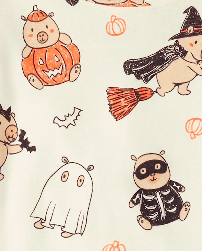 Pyjama en coton ajusté pour enfants, motif capybara, Halloween