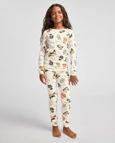 Kids Halloween Capybara Snug Fit Cotton Pajamas
