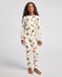 Kids Halloween Capybara Snug Fit Cotton Pajamas
