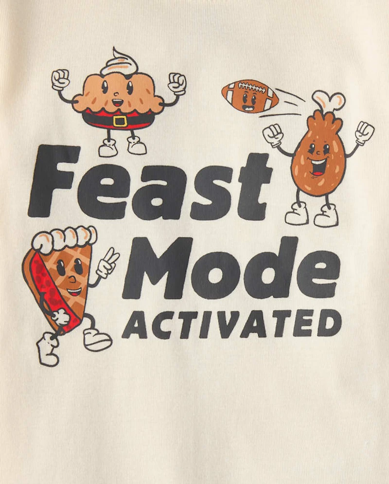 Kids Matching Family Feast Mode Activated Snug Fit Cotton Pajamas