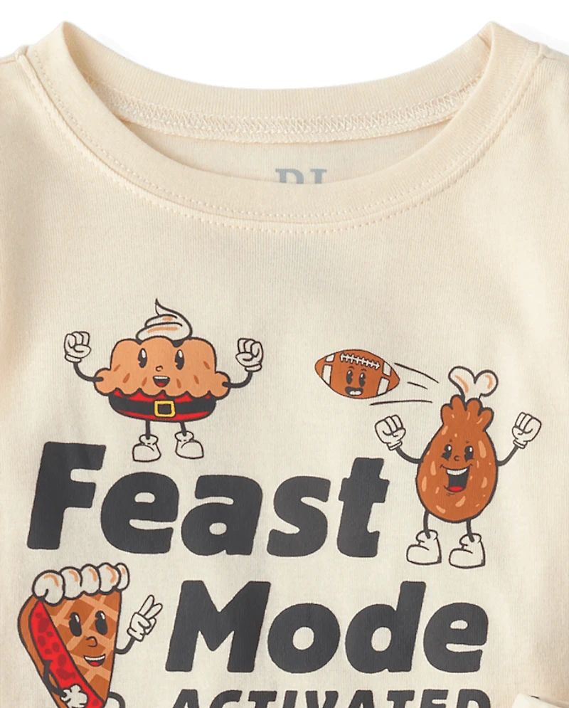 Kids Matching Family Feast Mode Activated Snug Fit Cotton Pajamas
