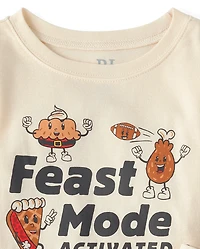 Kids Matching Family Feast Mode Activated Snug Fit Cotton Pajamas