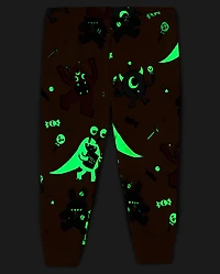 Baby And Toddler Glow Candy Monster Snug Fit Cotton Pajamas