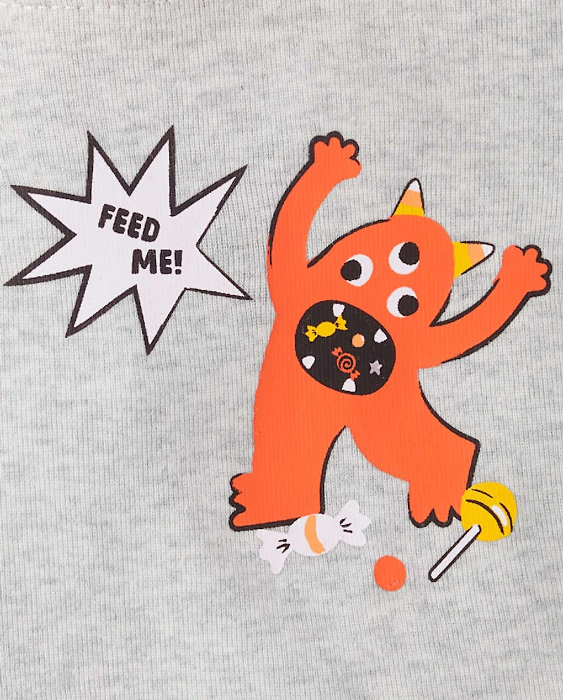 Baby And Toddler Glow Candy Monster Snug Fit Cotton Pajamas