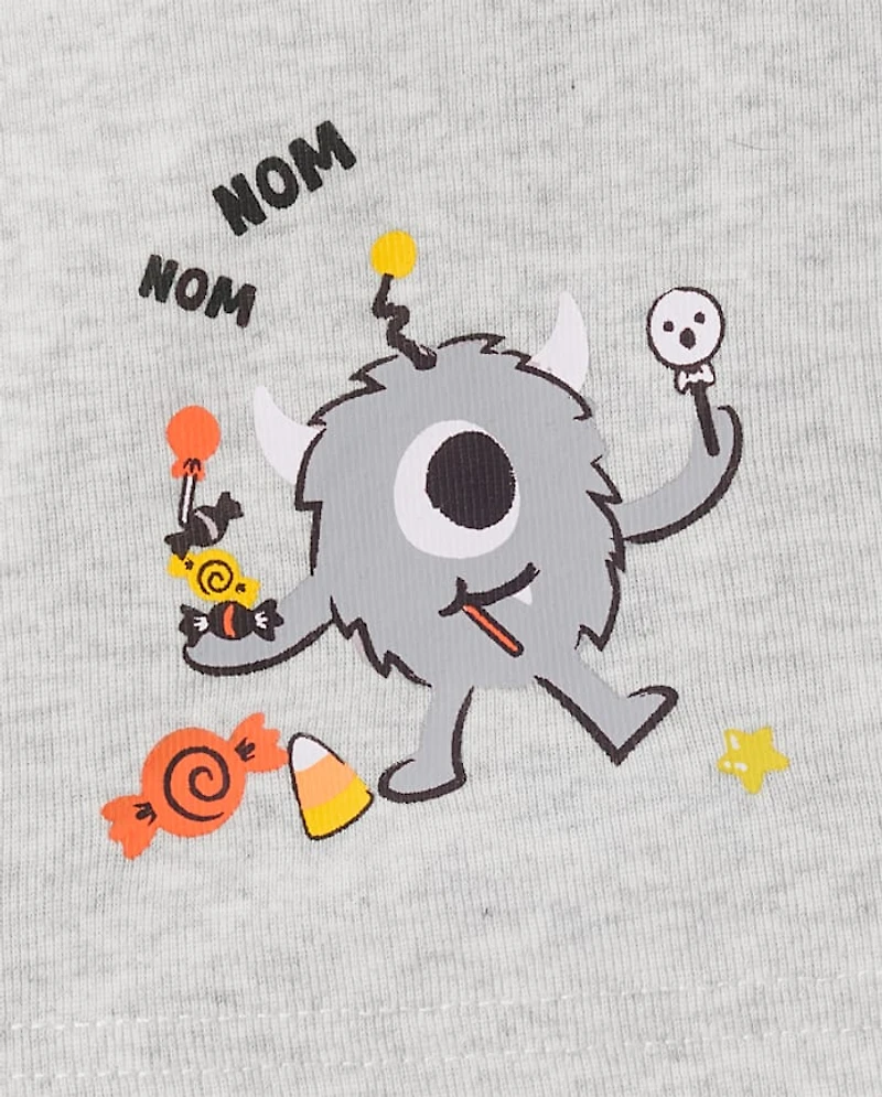 Baby And Toddler Glow Candy Monster Snug Fit Cotton Pajamas