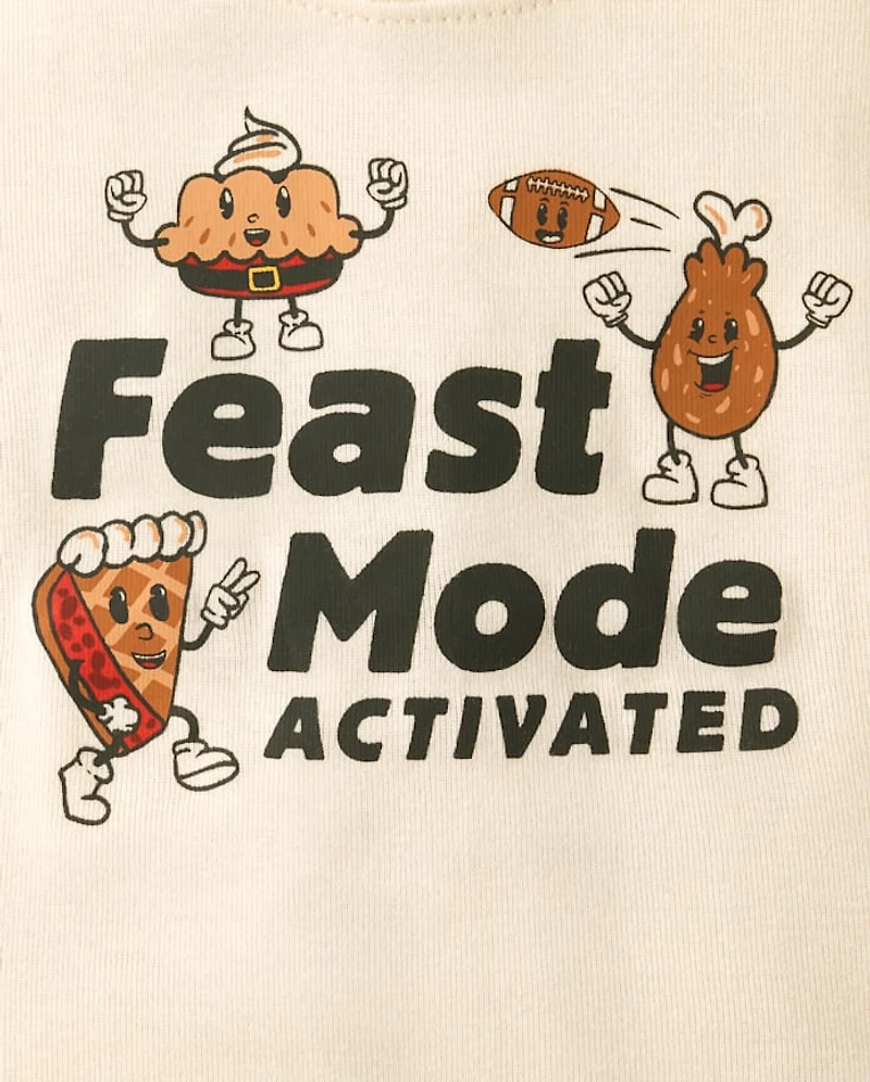 Baby And Toddler Thanksgiving Feast Mode Snug Fit Cotton Pajamas