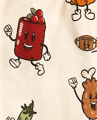 Baby And Toddler Thanksgiving Feast Mode Snug Fit Cotton Pajamas