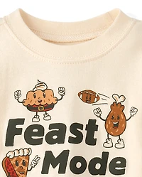 Baby And Toddler Thanksgiving Feast Mode Snug Fit Cotton Pajamas