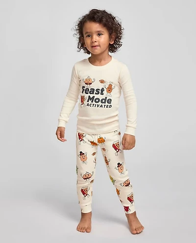Baby And Toddler Thanksgiving Feast Mode Snug Fit Cotton Pajamas