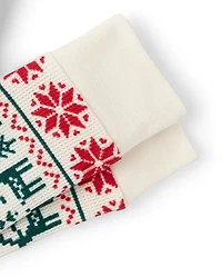 Pyjamas Henley thermiques assortis pour enfants et familles, motif Fair Isle, Noël
