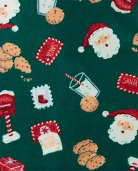 Kids Matching Family Santa Letter Button Front Dream Fleece Pajamas