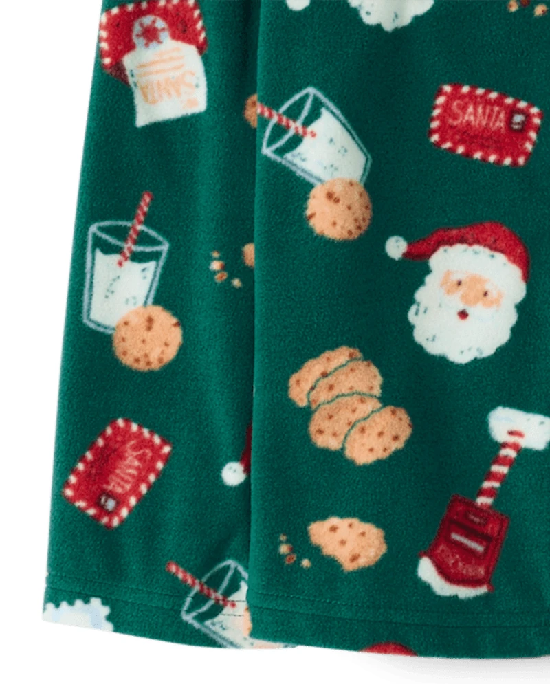 Pyjamas en polaire Dream Fleece assortis pour toute la famille, avec lettre du Père Noël et boutons sur le devant