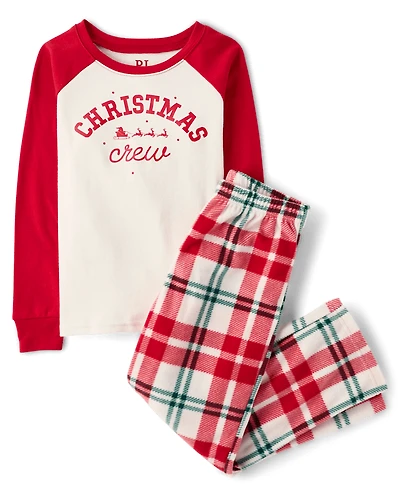 Pyjamas de Noël assortis pour enfants et famille, en coton polaire douce