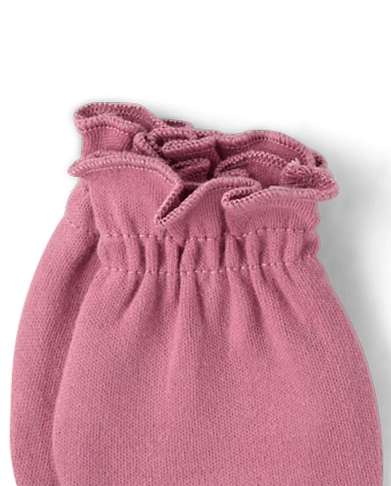 Baby Girls Hat And Mittens 6-Piece Set