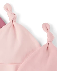 Baby Girls Hat And Mittens 6-Piece Set