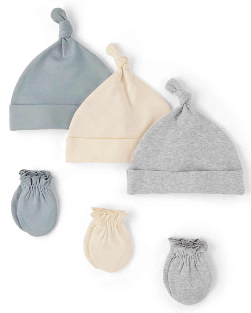 Baby Hat And Mittens 6-Piece Set