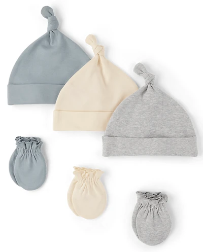 Baby Hat And Mittens 6-Piece Set