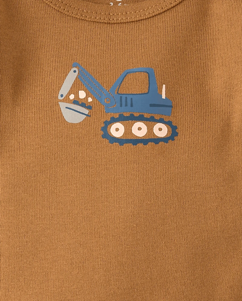 Baby Boys Construction Vehicle Bodysuit 4-Pack