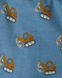Baby Boys Construction Truck Pants 2-Pack