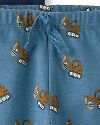 Baby Boys Construction Truck Pants 2-Pack