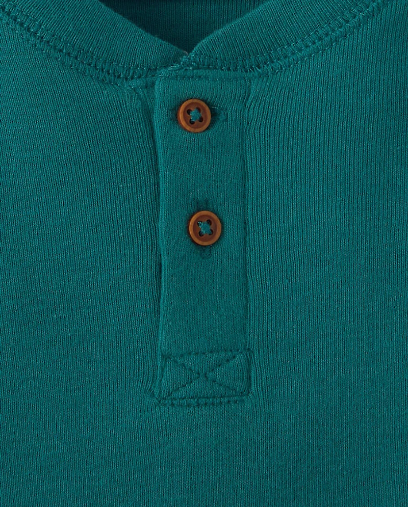 Baby Boys Henley Bodysuit 4-Pack