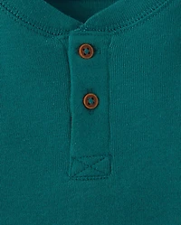 Baby Boys Henley Bodysuit 4-Pack