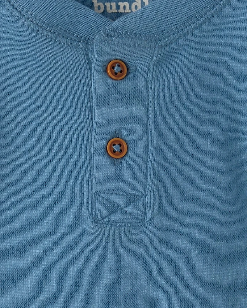 Baby Boys Henley Bodysuit 4-Pack