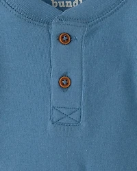 Baby Boys Henley Bodysuit 4-Pack