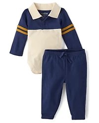 Baby Boys Varsity Stripe 2-Piece Playwear Set