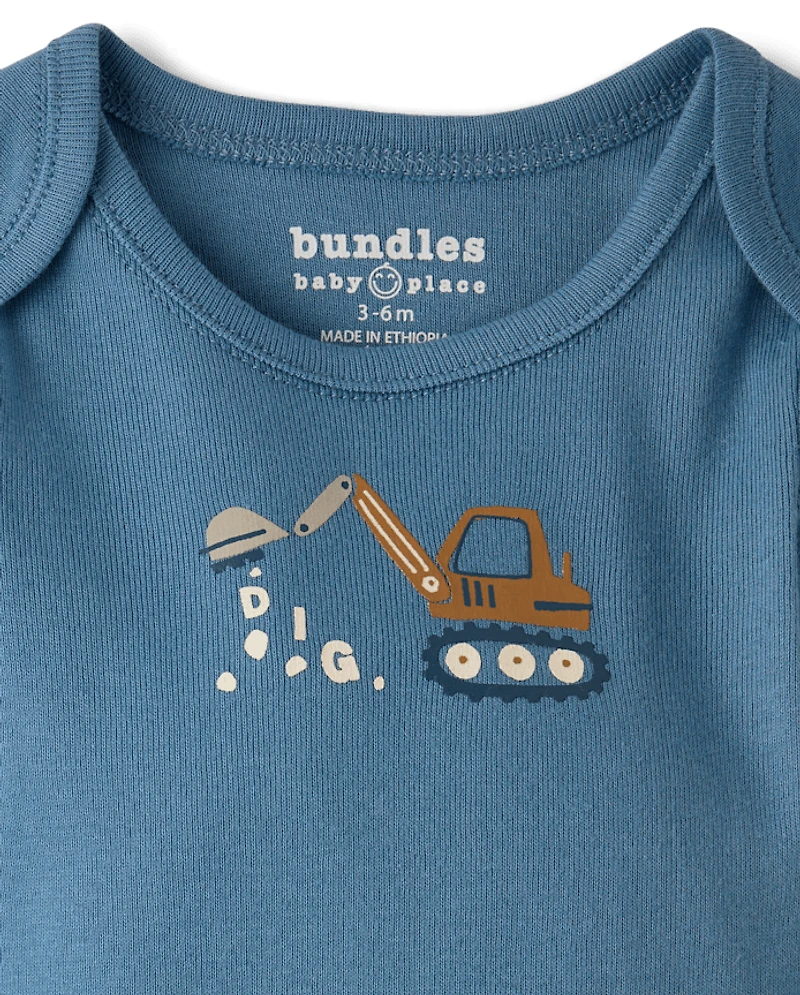 Baby Boys Construction Truck 3-Piece Playwear Set