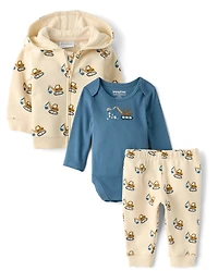 Baby Boys Construction Truck 3-Piece Playwear Set