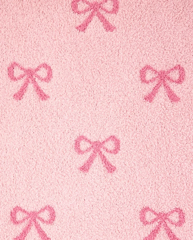 Baby Girls Bow Chenille Cozy Blanket