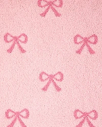 Baby Girls Bow Chenille Cozy Blanket