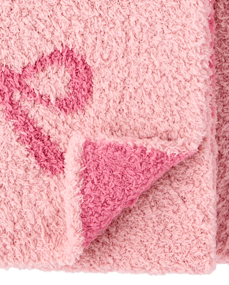 Baby Girls Bow Chenille Cozy Blanket