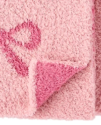 Baby Girls Bow Chenille Cozy Blanket