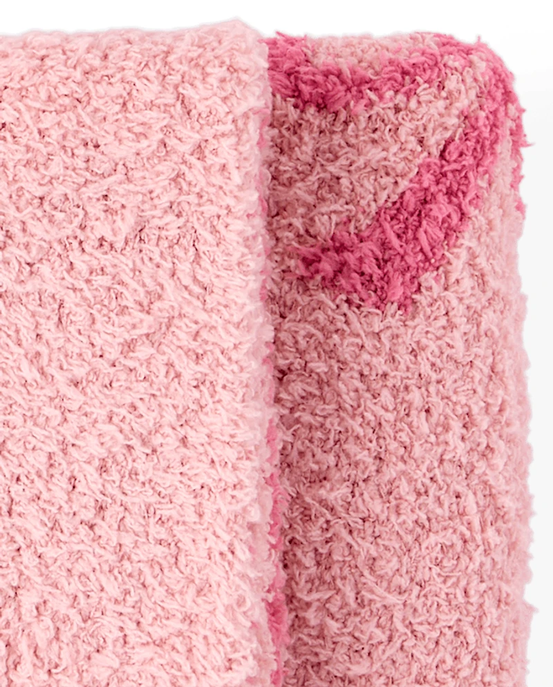 Baby Girls Bow Chenille Cozy Blanket