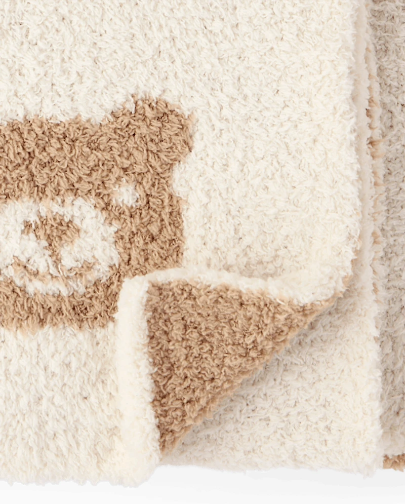 Baby Boys Bear Chenille Cozy Blanket